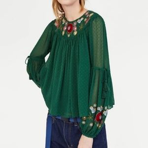 Zara | Embroidery Boho Blouse